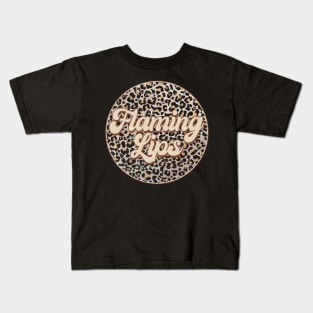 Classic Music Flaming Personalized Name Circle Birthday Kids T-Shirt